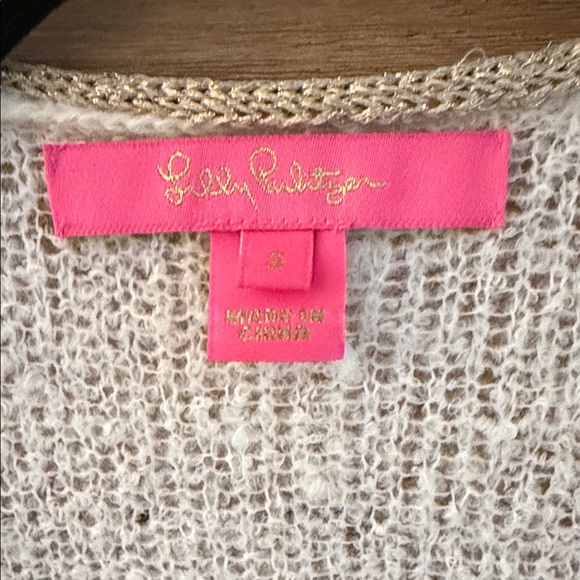 Lilly Pulitzer - Cream, White & Gold Sweater - Picture 2 of 4